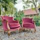 Pair of Louis XV Style Walnut Bergeres, 19th Century