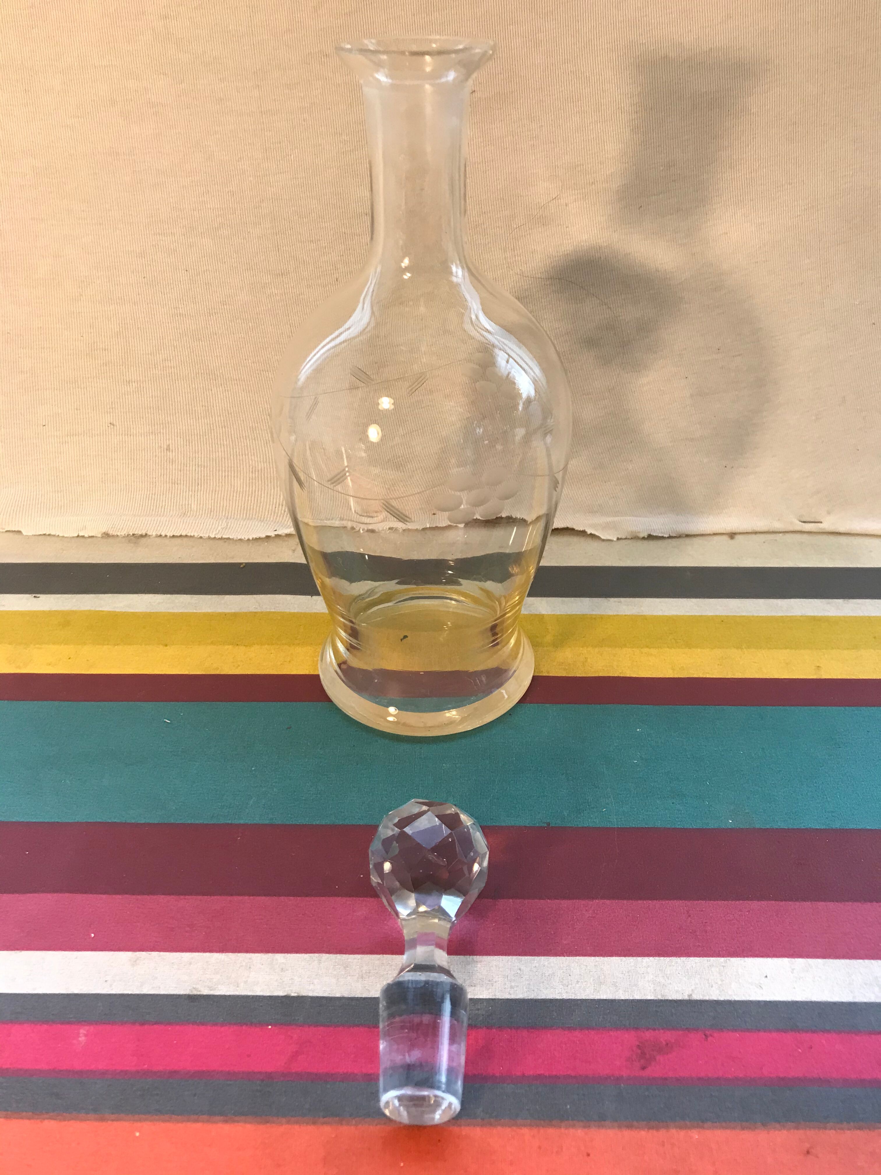 Former crystal carafe chiselled