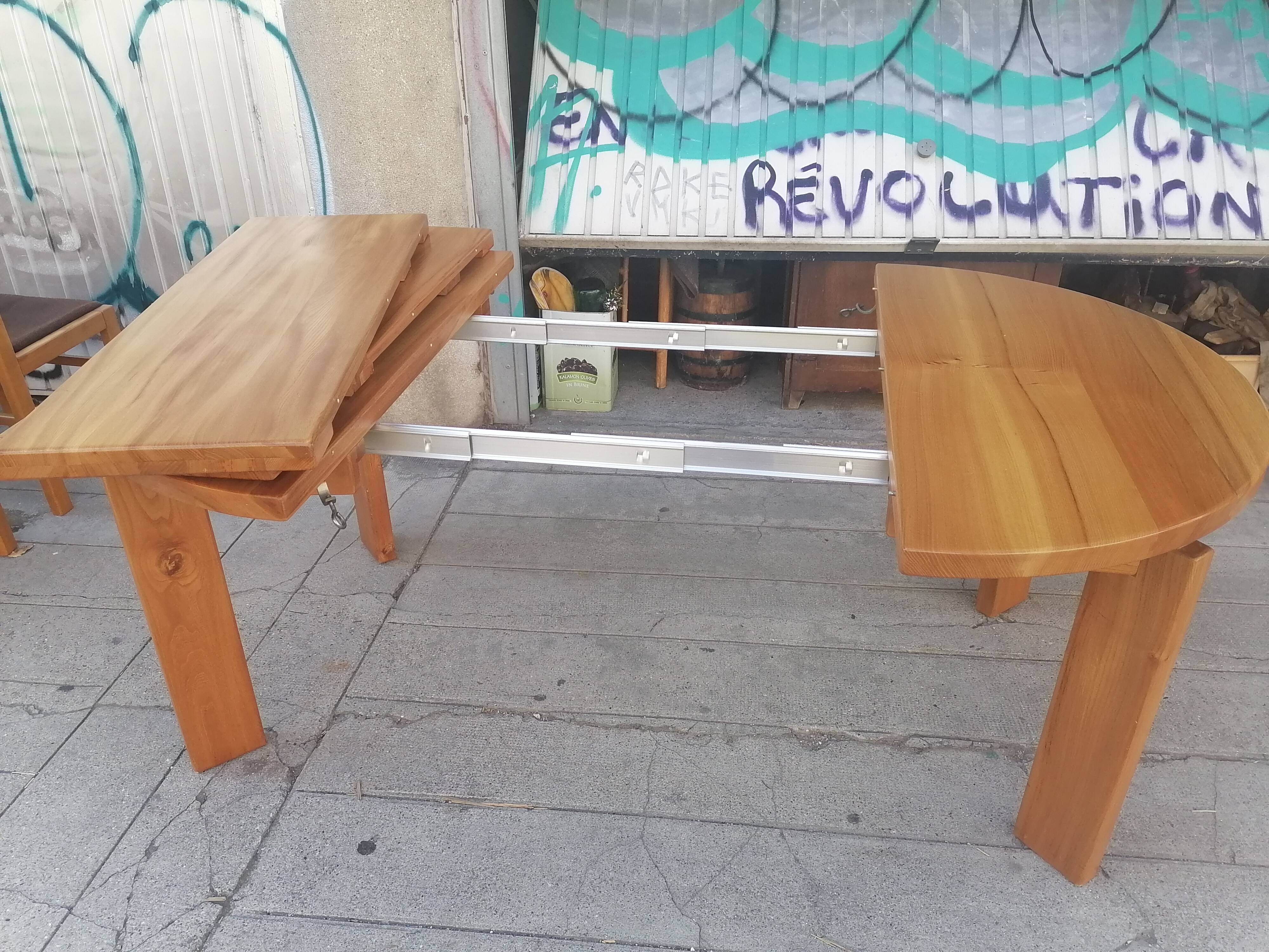 Table regain and six chairs