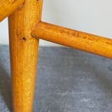 Vintage blond wooden stool