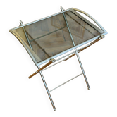 Nickel-plated metal dessert trolley