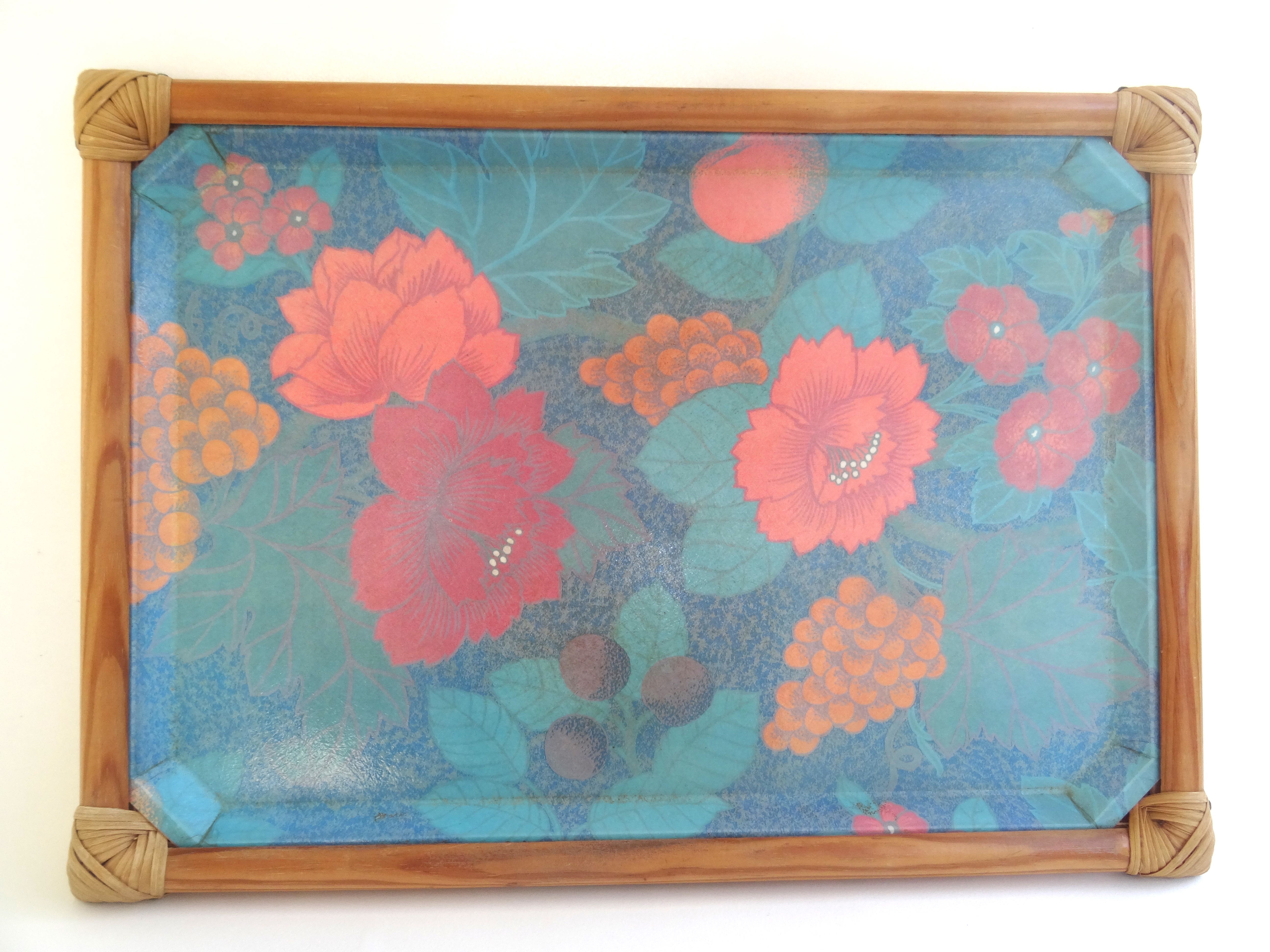 Bamboo and fiberglass tray
