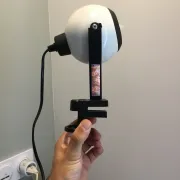 70s black and white eye ball globe lamp