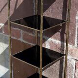 Shelf with gold metal structure