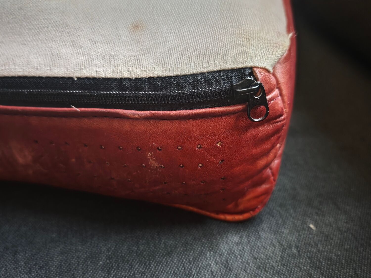 Genuine leather club armchair