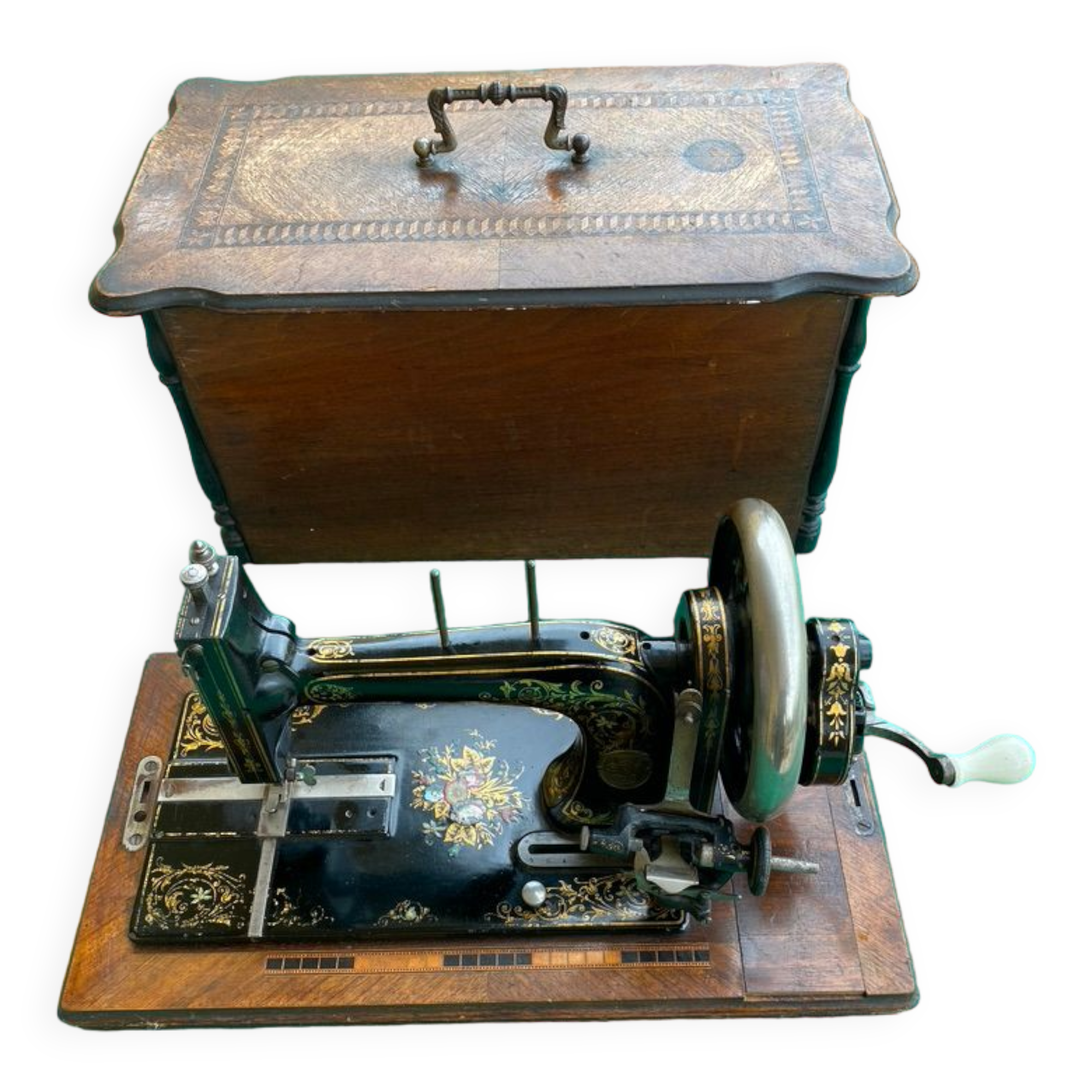 Ornate German sewing machine from the 19th century