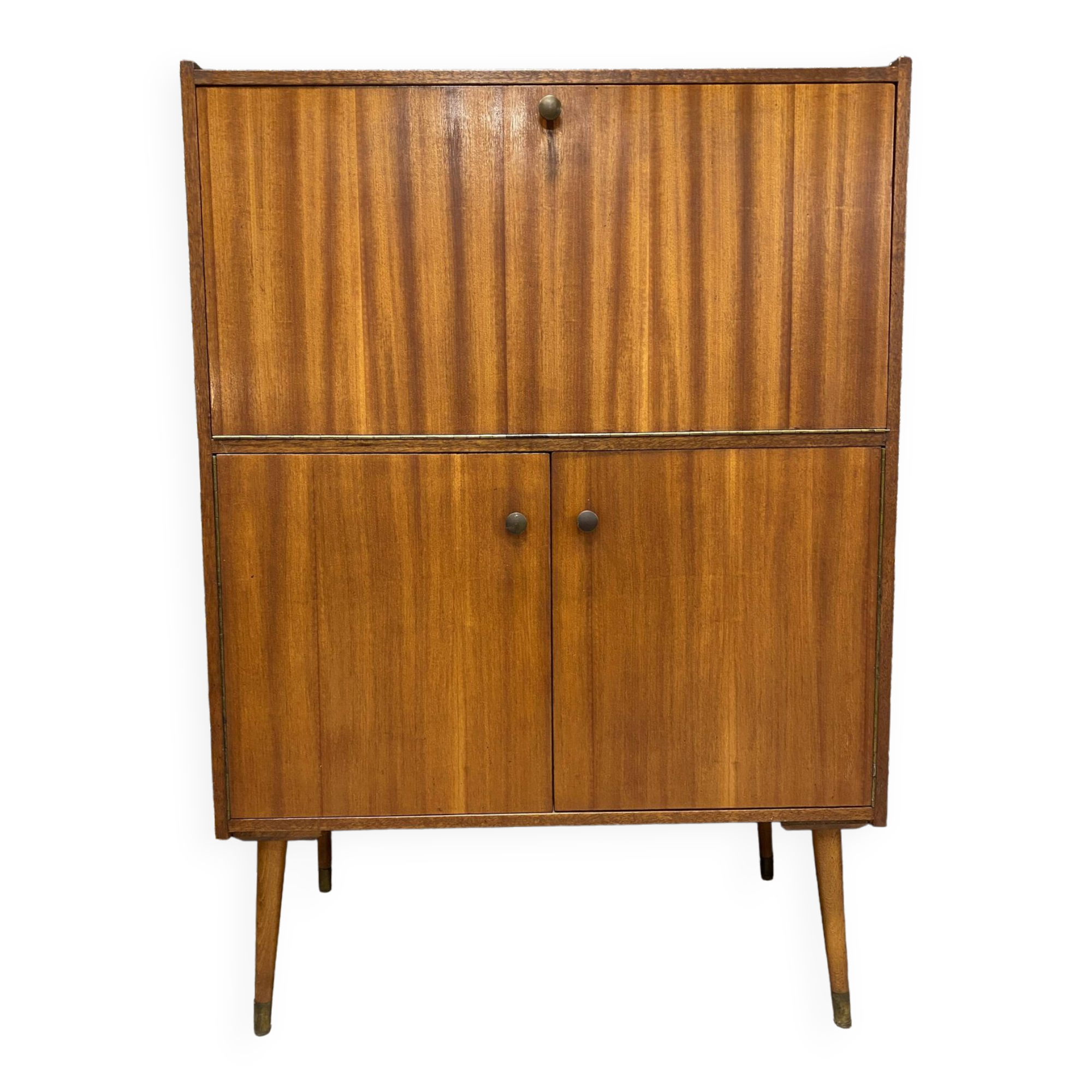 Vintage Scandinavian designer secretary in teak wood, 1960s