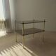Vintage brass side table with smoked glass, 1970s