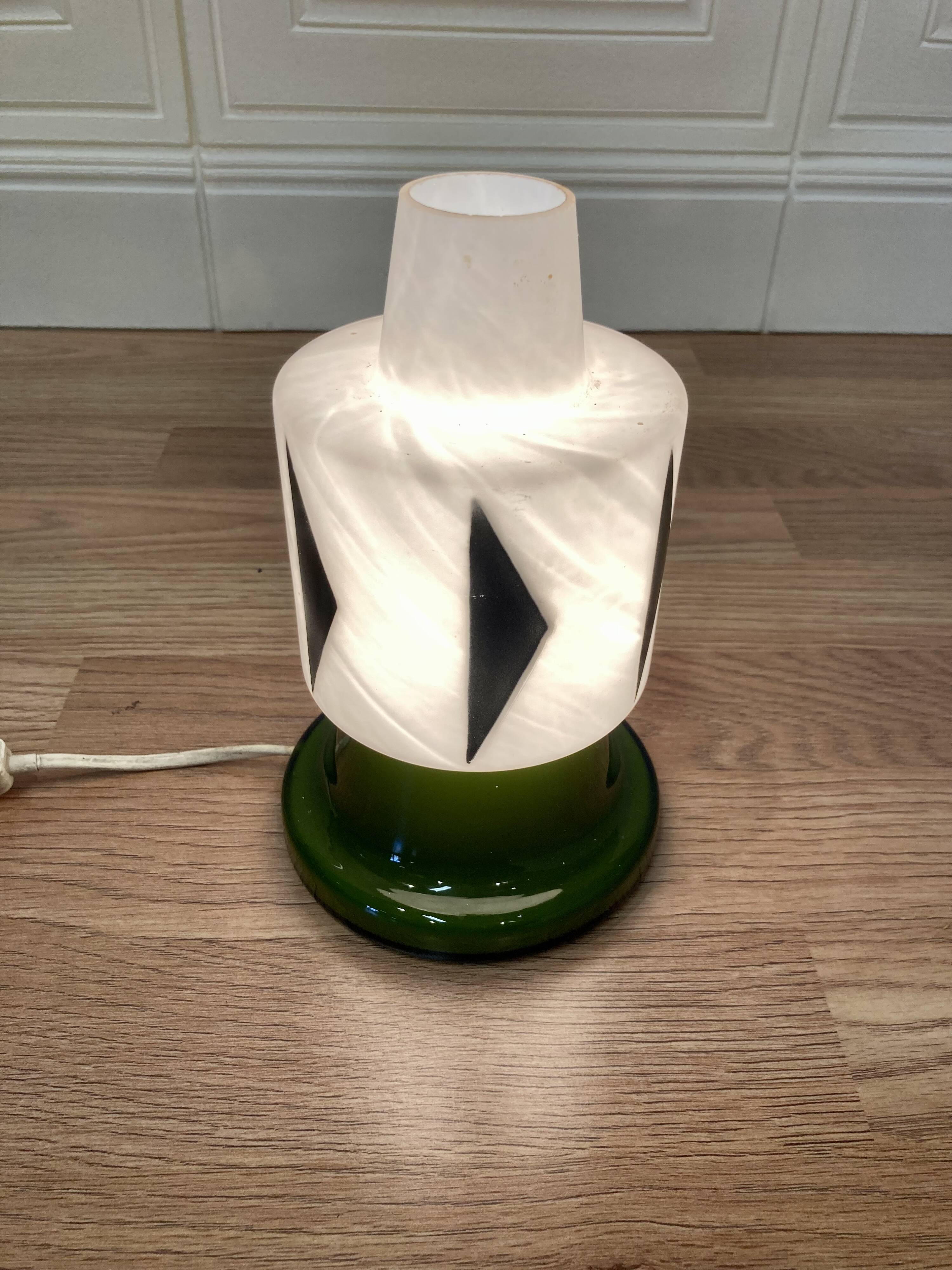 Opaline lamp "Scandinavian design 1950".