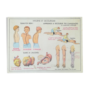 Affiche scolaire vintage MDI :