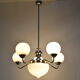 Art deco chrome chandelier,1930's.