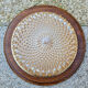 Vintage ceiling lamp "sea urchin", marine spirit, amber, 50s.
