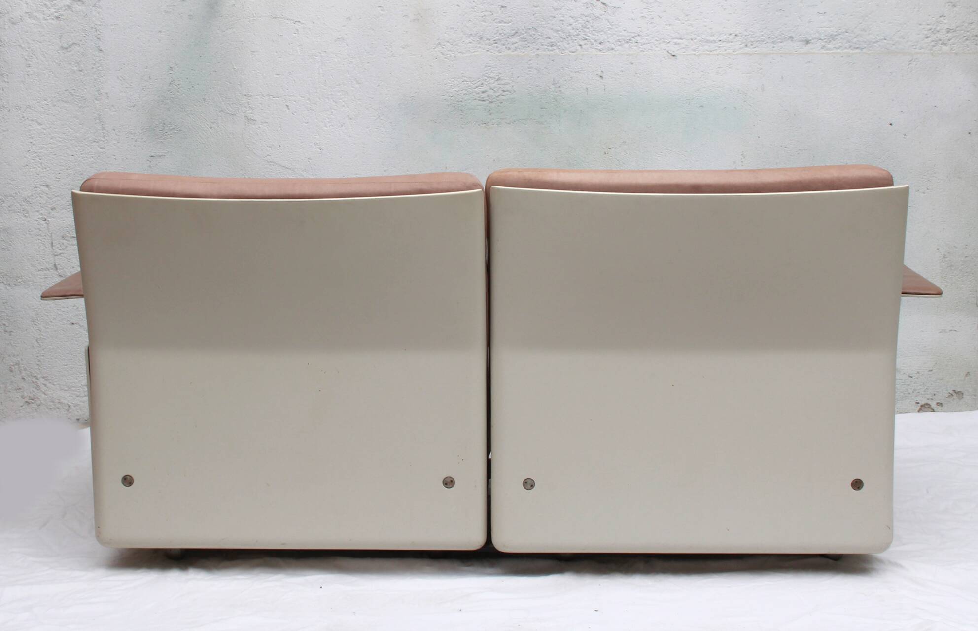 1960s sofa 2-Seater leather, Dieter Rams, Serie 620