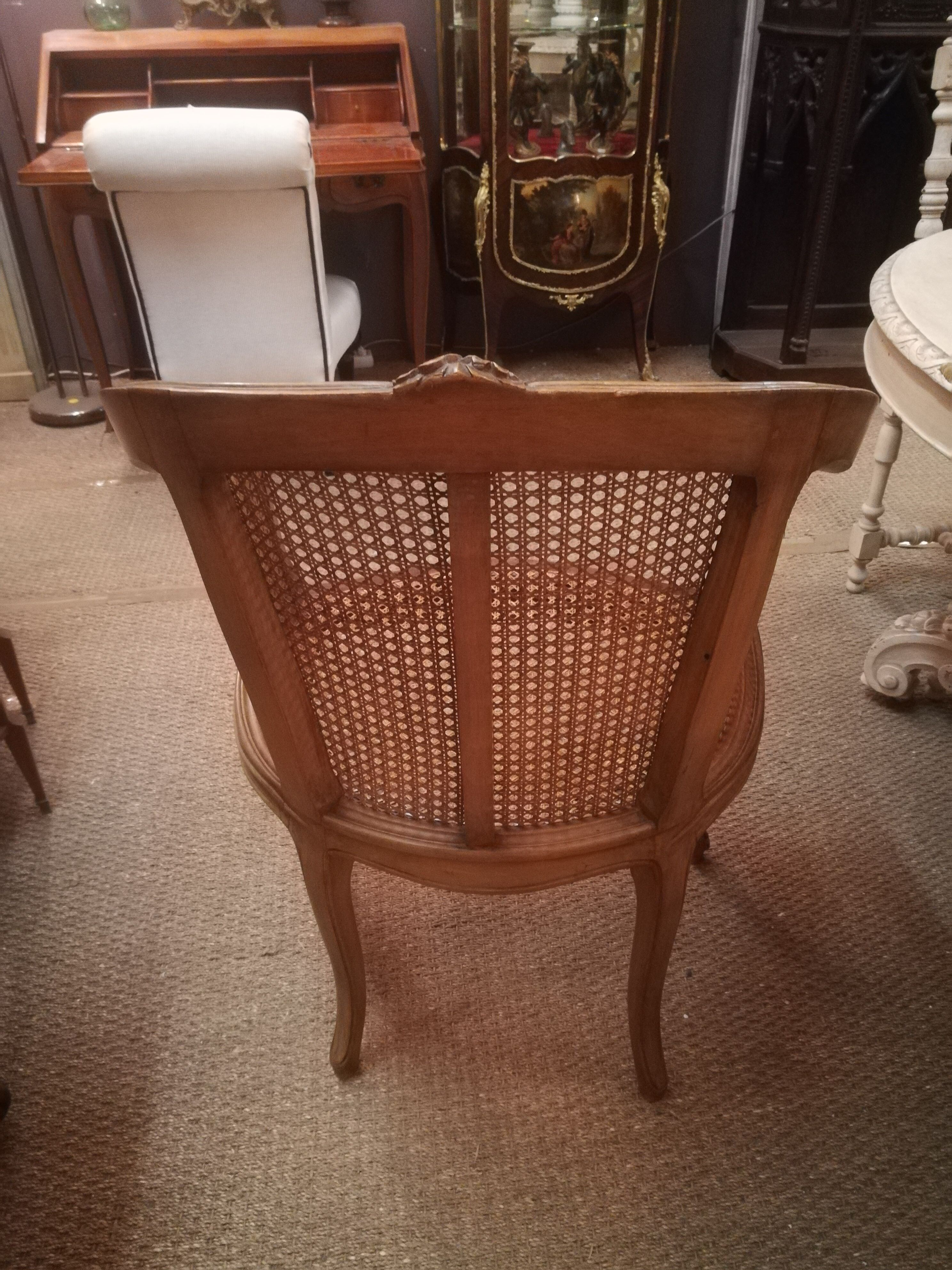Louis xv style canned armchair