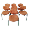 Suite de 7 chaises vintages Strafor