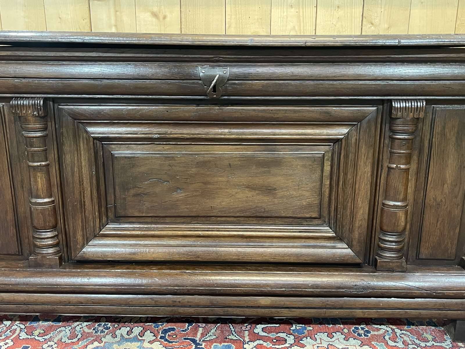 Large 18th century oak chest