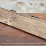 Wooden wall coat rack, vintage wall coat rack, bakelite hooks, ha