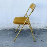 Set of 4 folding velvet chairs, Souvignet brand