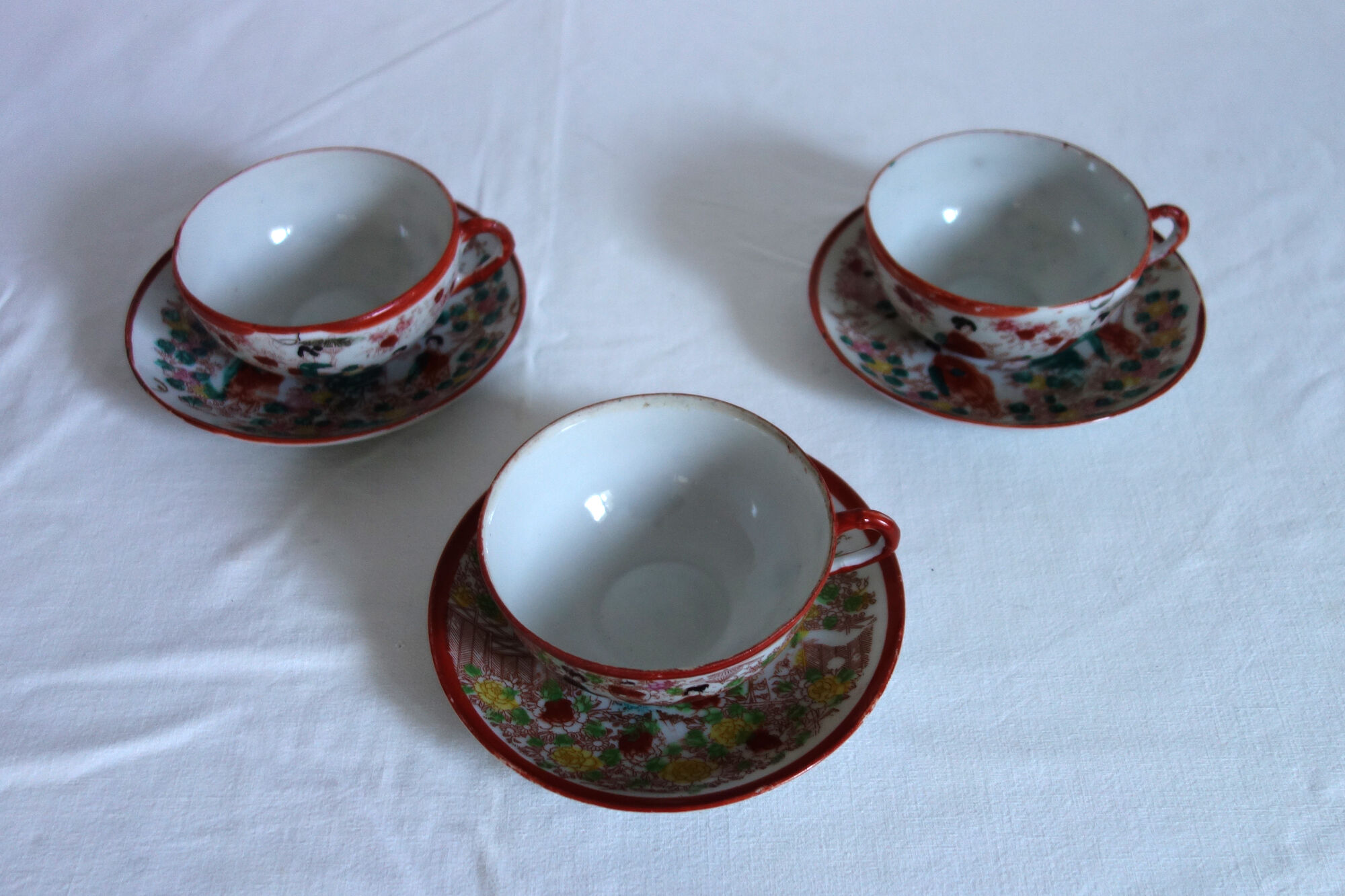 3 Vintage Teacups, Japan