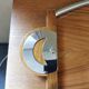 Large Art Deco tray in wood and chrome-plated metal