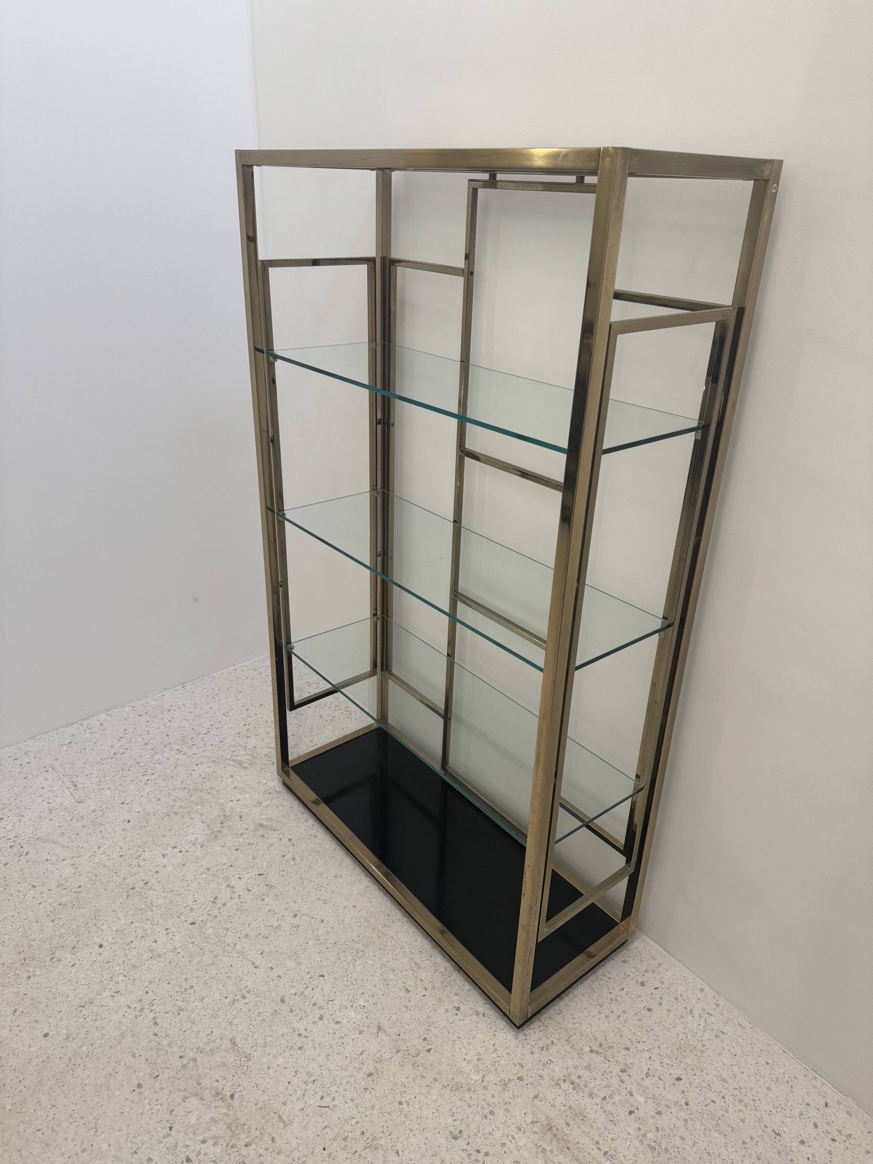 70s golden metal shelf