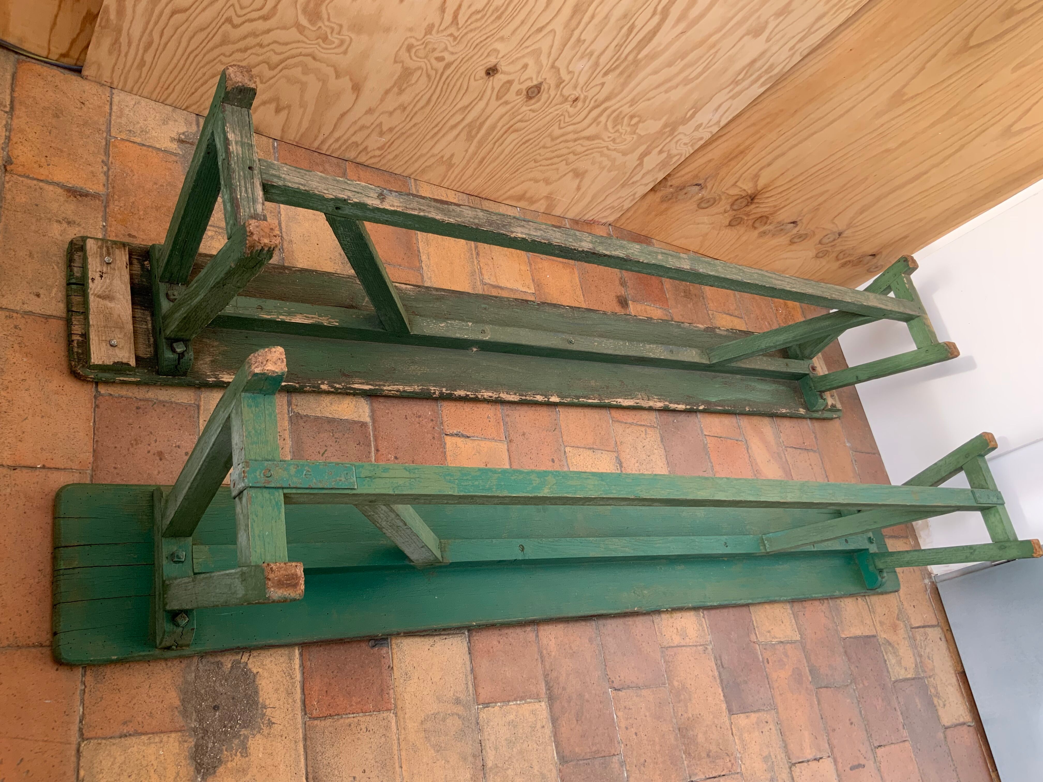 Pair of vintage benches