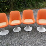 Lot de 4 chaises des années 70
