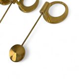Pair of Scandinavian brass wall candlesticks by Arthur Pe, Kolbäck, Sweden