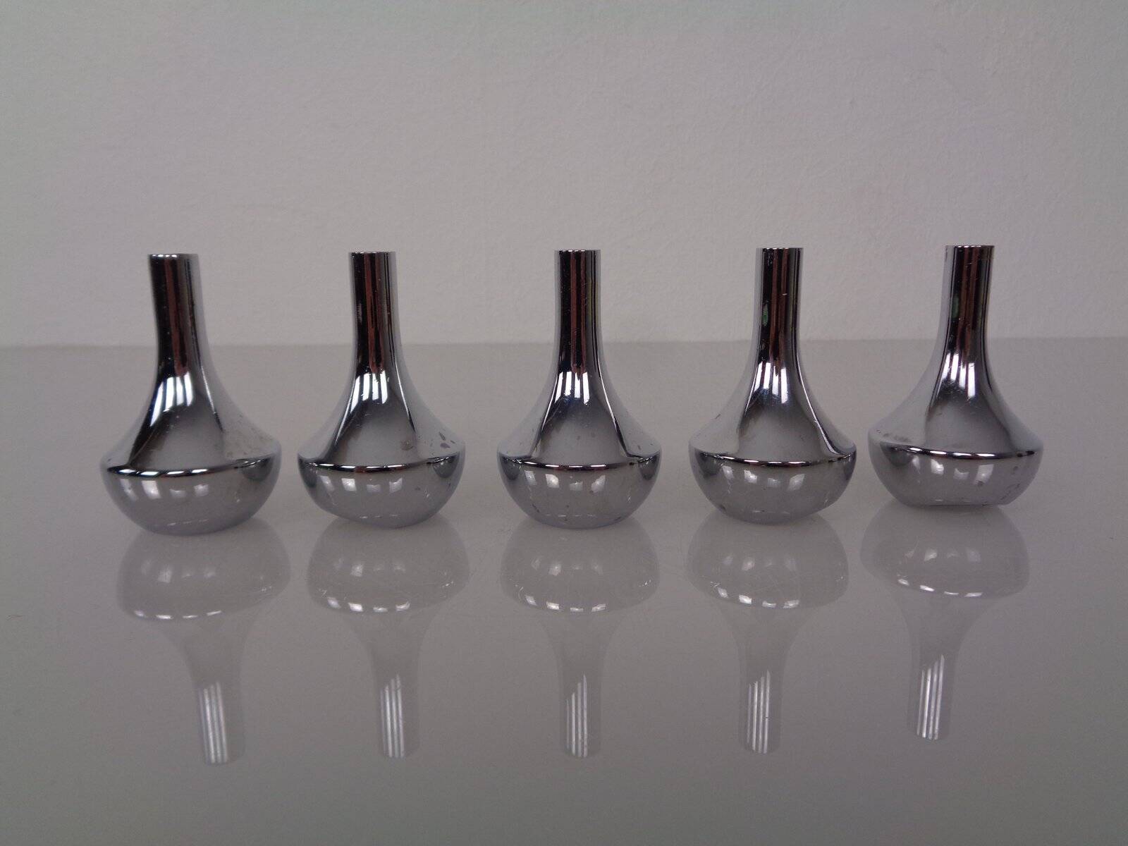 Chrome-Plated Candleholders by Quist, Germany, 1960s, Set of 5