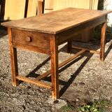 Farm table in fir 150 cm 2 drawers