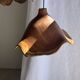 Small suspension in organic teak hat D30 H20