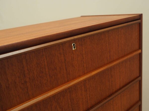 Commode en teck, design danois, années 1970, fabriquée au Danemark