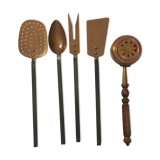 batch of copper utensils