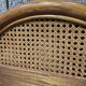Vintage bedside table in rattan, wood and canning