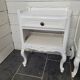 Pair of white patinated Louis XV style bedside tables