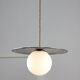 Vintage Metal and Opaline Pendant Lamp