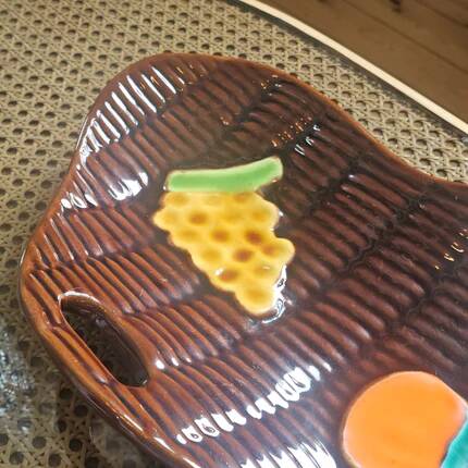 Vintage ceramic plate from Vallauris - 1960s