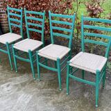 Lot de 4 chaises en bois dans le modèle italien de Chiavari