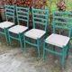 Lot de 4 chaises en bois dans le modèle italien de Chiavari