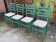 Lot de 4 chaises en bois dans le modèle italien de Chiavari