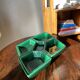 Compartmented dish VALLAURIS J-M Faux Barbotine diamond-shaped earthenware 60s