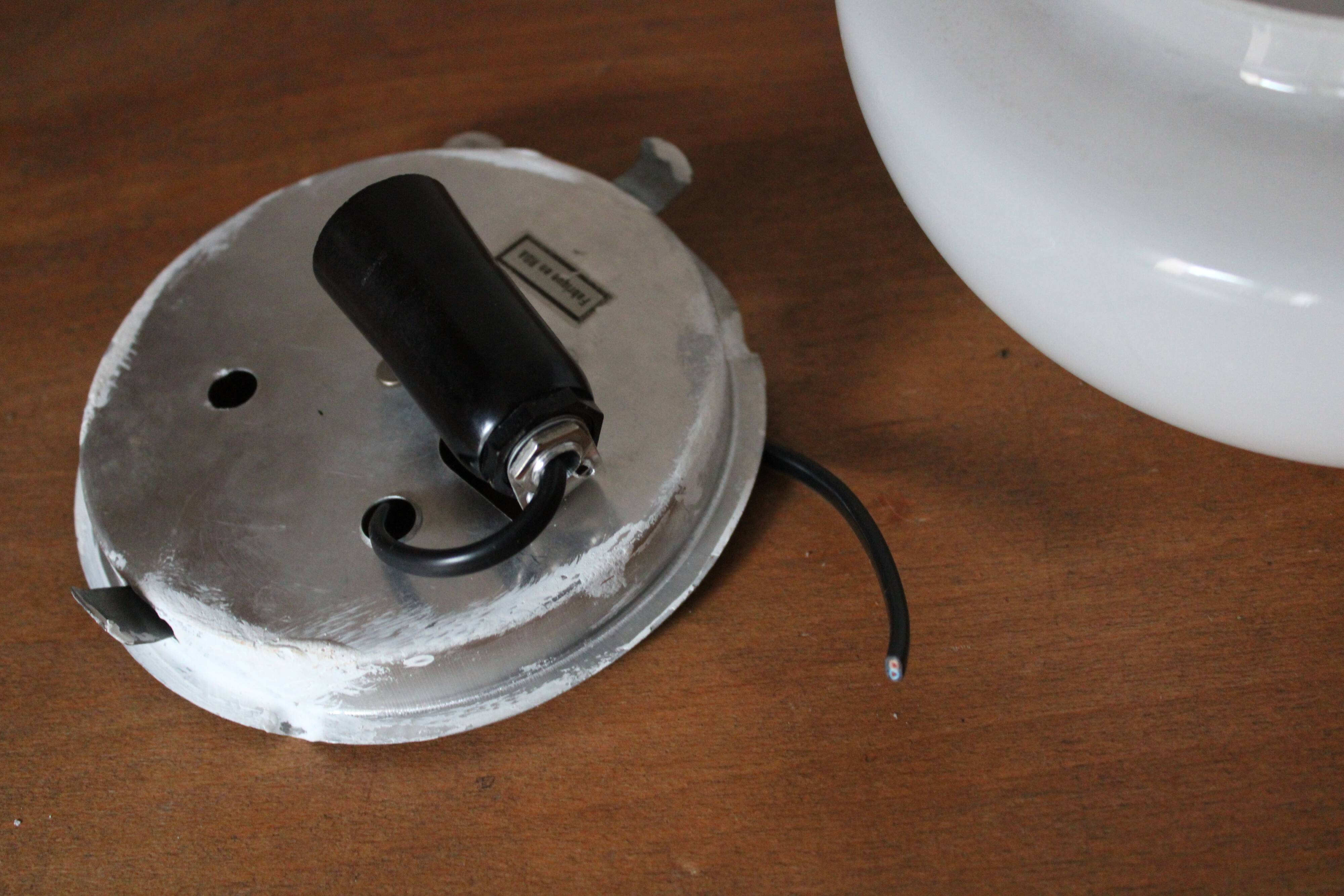 White opaline ldr ceiling light