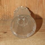 Glass vase made in Fidenza italy décor leaves in art nouveau style