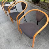 Set of 4 Tacchi chairs by Toshiyuki Kita Japan 80s