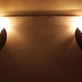 Pair of bronze wall lamps Art Deco style early twentieth century