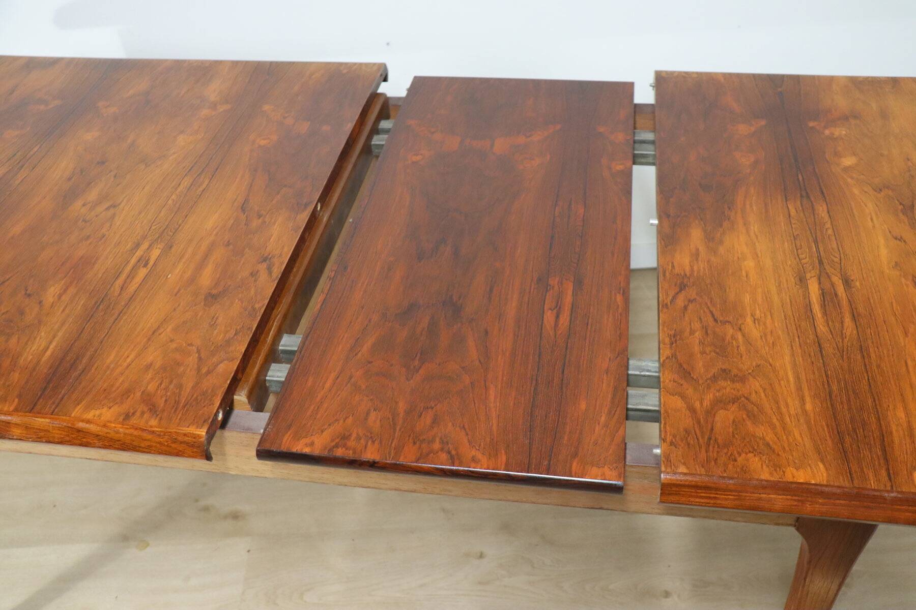 Scandinavian extendable rosewood dining table, 1960s