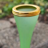 Vase in opaline green color