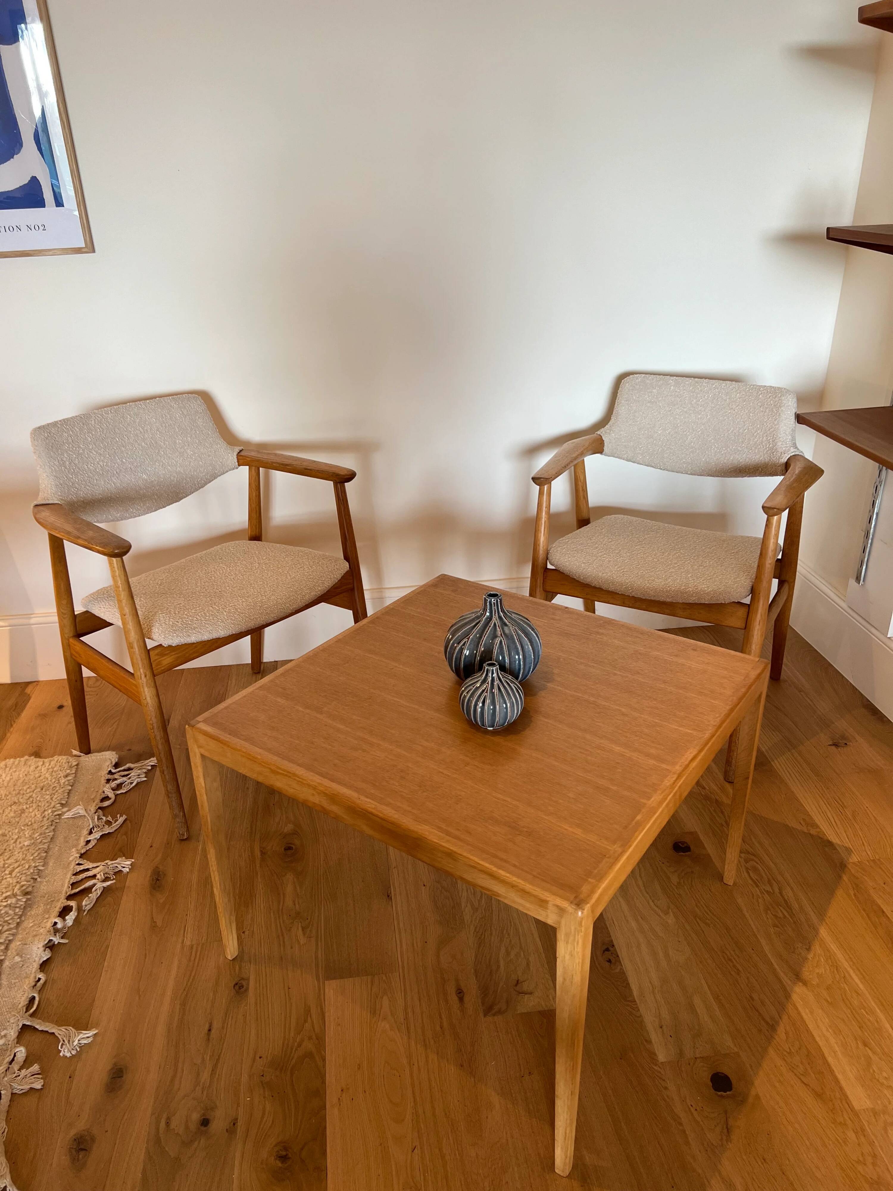 Vintage Scandinavian armchair in oak "Lene" - 1960s