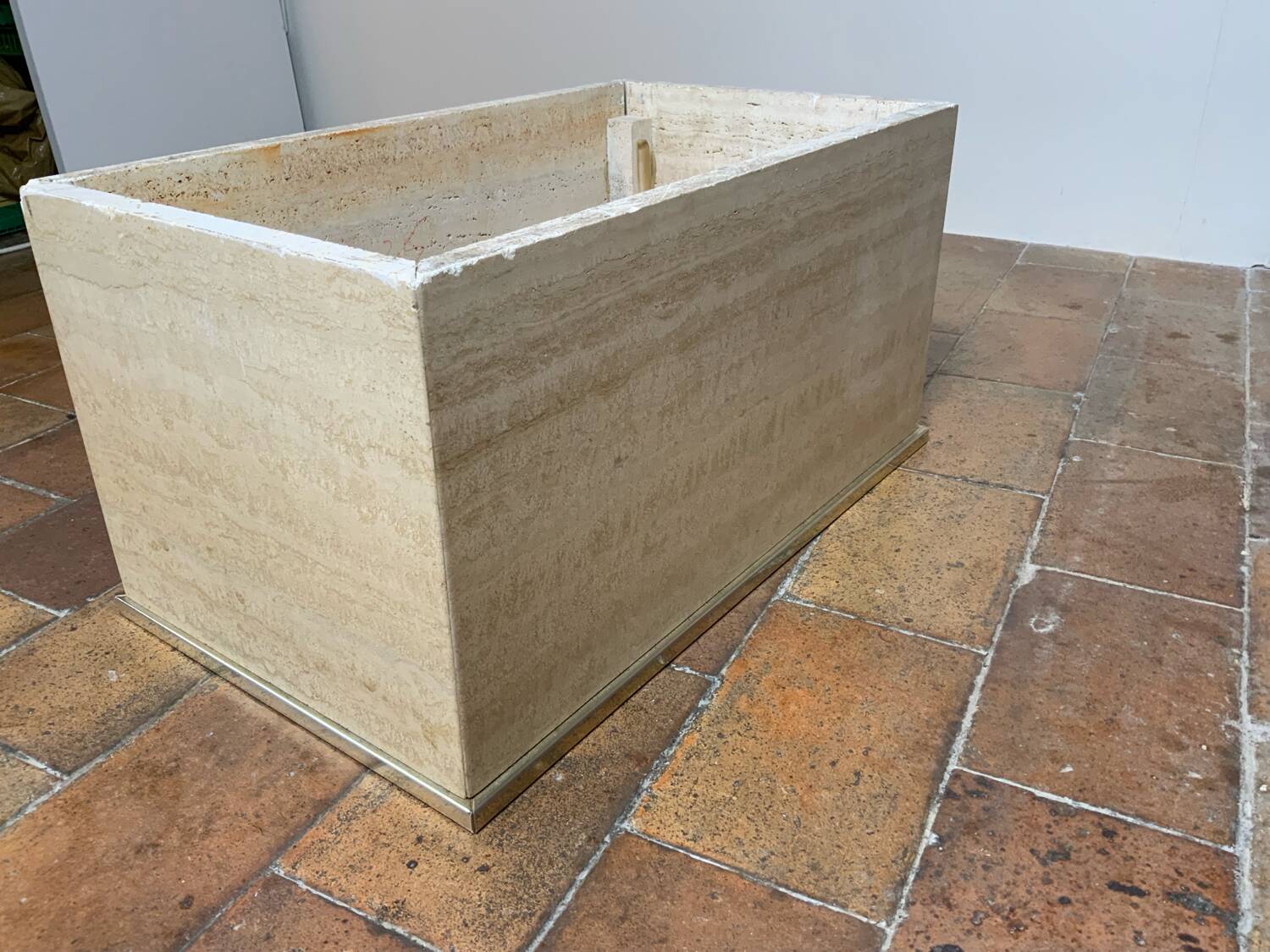Coffee table and travertine