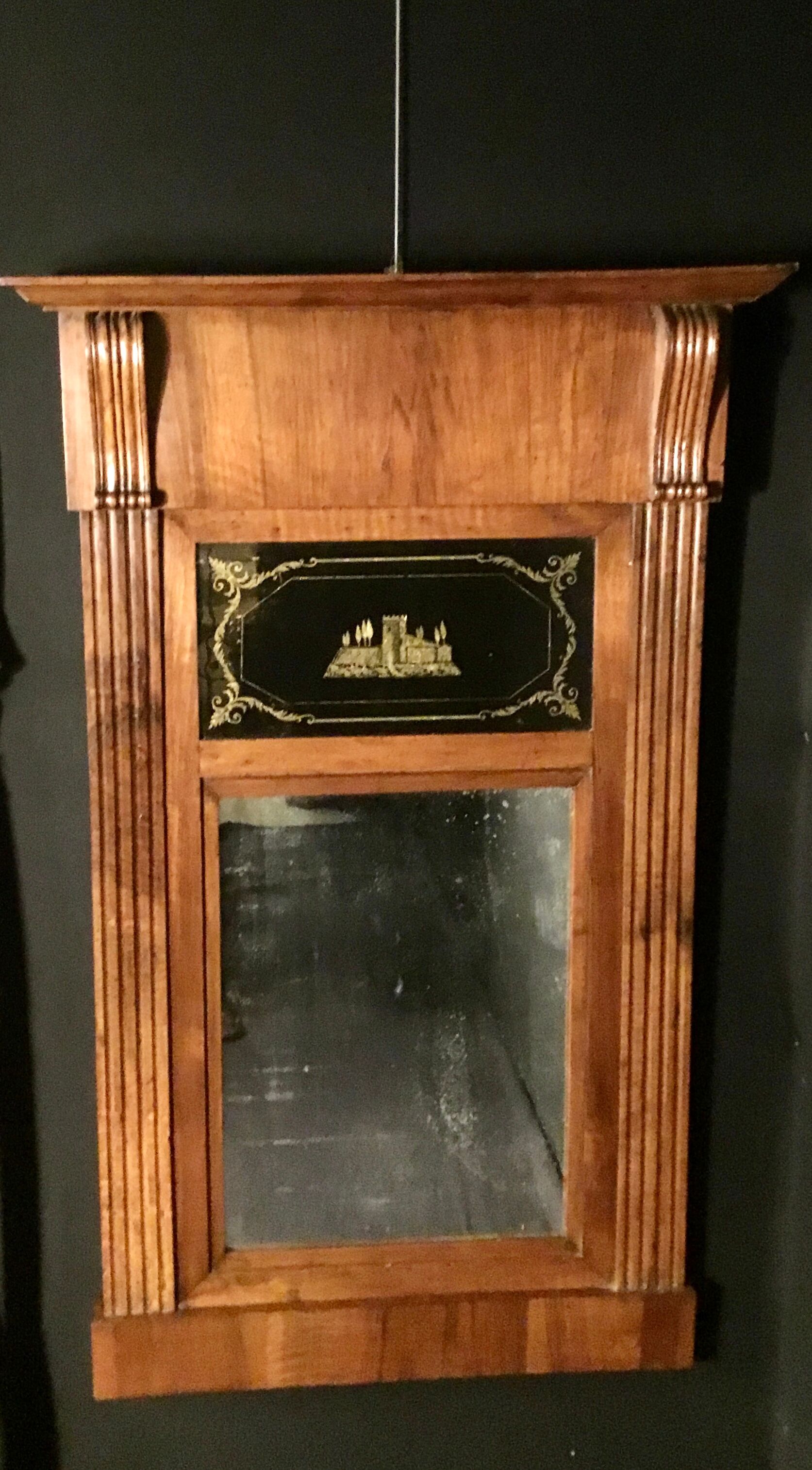 19th-century walnut trumeau  80x130cm